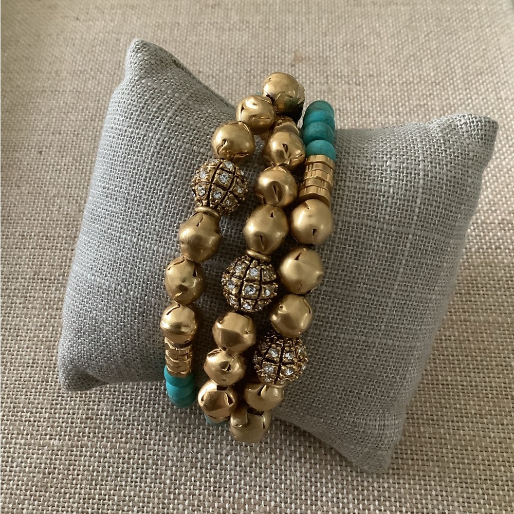 THREE Silpada K&R Caribbean Cool Stretch Bracelets KRN0038